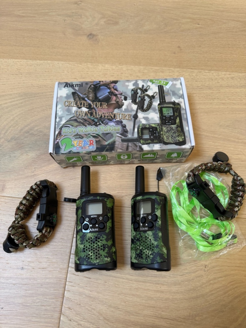 Akmi Kids Walkie Talkies - Green Camo Set
